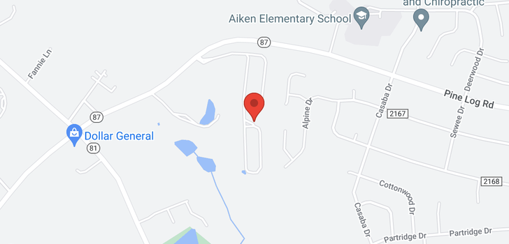 map of 433 Bay Meadows Drive, Aiken, SC 29803